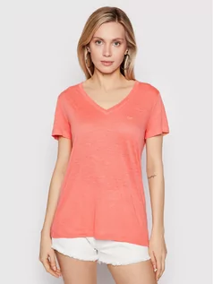 Koszulki i topy damskie - Lee T-Shirt L41JENQJ Różowy Regular Fit - grafika 1