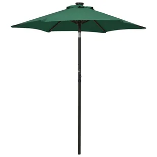 vidaXL Parasol z lampkami LED, zielony, 200x211 cm, aluminium 313558 - Parasole ogrodowe - miniaturka - grafika 10
