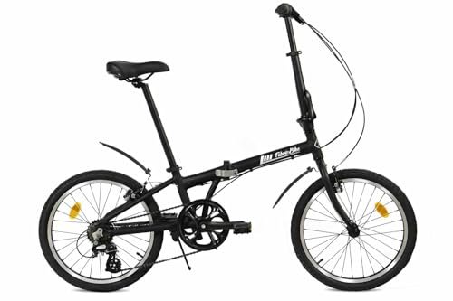 Składany rower FabricBike Alloy Frame Single Speed 3 kolory (Fully Matte Black 7 Speed W/Mudguard)