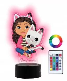 Lampka Nocna Z Nadrukiem 3D Led Koci Domek Gabi - Lampy stojące Lampka Nocna Z Nadrukiem 3D Led Koci Domek Gabi - Lampy stojące - miniaturka - grafika 1