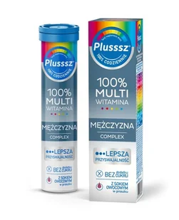 Polski Lek Plusssz 100% Multiwitamina Mężczyzna Complex, 20 tabl. - Witaminy i minerały - miniaturka - grafika 1