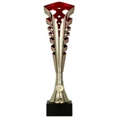 Gadżety dla kibiców - Puchar plastikowy złoto-czerwony - miniaturka - grafika 1