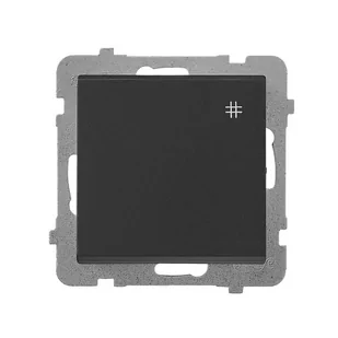 LEDart krzyżowy, Ospel SONATA ŁP-4R/m/33, bez ramki, kolor czarny metalik - Wyłączniki światła i elektryczne - miniaturka - grafika 1