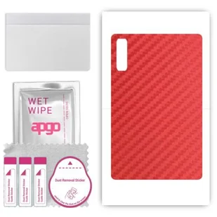 folia naklejka skórka strukturalna na TYŁ do Lenovo Tab M10 5G - Carbon Czerwony - apgo SKINS - Akcesoria do tabletów i e-booków - miniaturka - grafika 1