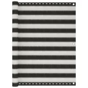 Parawany - vidaXL Parawan balkonowy z HDPE, 120x500 cm, antracytowo-biały vidaXL - miniaturka - grafika 1