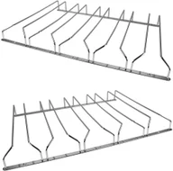 Kieliszki - zestaw 2 szyn na kieliszki stojak na kieliszki 34,5x55,3x47,8 cm montowany do ściany 5-rzędowa szyna barowa uchwyt na kieliszki do szampana uchwyt na kieliszki do wina montowany do sufitu uchwyt na kieliszki do wina uchwyt na kieliszki do domu, baru, kawiarni - miniaturka - grafika 1