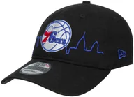 Czapki i chusty sportowe męskie - Czapka 9Twenty NBA Tip Off 76ers by New Era, czarny, One Size - miniaturka - grafika 1