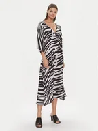 Sukienki - Fracomina Sukienka letnia FR24SD3029W413R8 Czarny Regular Fit - miniaturka - grafika 1