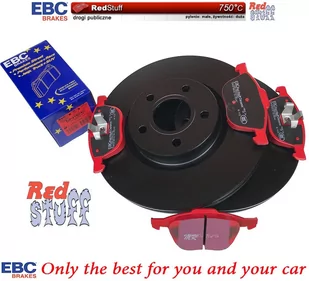 Przednie CERAMICZNE klocki RedStuff + tarcze hamulcowe 300mm EBC seria Premium Ford Escape FWD 2013-2019 - Tarcze hamulcowe - miniaturka - grafika 1