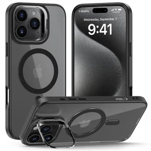 Etui TECH-PROTECT MagStand MagSafe do Apple iPhone 16 Pro Czarny Mat - Etui i futerały do telefonów - miniaturka - grafika 1