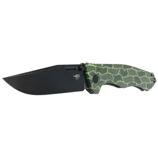 Nóż składany Bestech Keen II Black Green Damascus G10 / Titanium, Black Stonewashed CPM S35VN by Koens Craft (BT2301E) - Noże - miniaturka - grafika 2