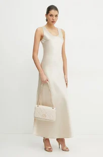 Silvian Heach sukienka CORNAVA kolor beżowy maxi dopasowana GPP25361VE - Sukienki - miniaturka - grafika 1