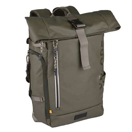 camel active Explore plecak męski Rolltop Backpack duży zielony, khaki, L, Nowoczesny