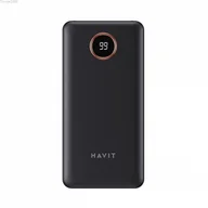 Powerbanki - Powerbank Havit PB74 10000mAh + kabel USB-C, Lightning, micro USB (czarny) - miniaturka - grafika 1