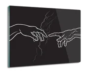 Deski do krojenia - osłona do płyty indukcyjnej Stworzenie Adama 60x52, ArtprintCave - miniaturka - grafika 1