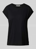 Koszulki i topy damskie - T-shirt o luźnym kroju z lejącej wiskozy - miniaturka - grafika 1