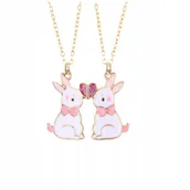 Biżuteria dla dzieci - Słodkie króliczki - zestaw naszyjników dla najlepszych przyjaciółek - miniaturka - grafika 1