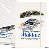 Notesy i bloczki - Notes Notatnik A5 Biały MAKIJAŻ TO PRZYJACIEL Wz - miniaturka - grafika 1