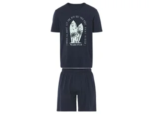 LIVERGY® Piżama męska z bawełną (Granatowy, S (44/46)) - Piżamy męskie - miniaturka - grafika 1