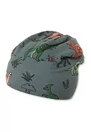 Czapki damskie - Sterntaler Chłopięca czapka beanie Dino, ciemnozielona, 47 - miniaturka - grafika 1