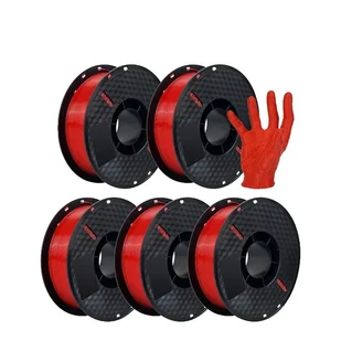 filament do drukarek 3D, tworzywo PETG 5KG, kolor czarno-biały, czerwony - Filamenty i akcesoria do drukarek 3D - miniaturka - grafika 1
