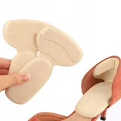 Pielęgnacja stóp - Piankowe Zapiętki Podpiętki Amortyzujące Pięty 2w1, Beż - miniaturka - grafika 1