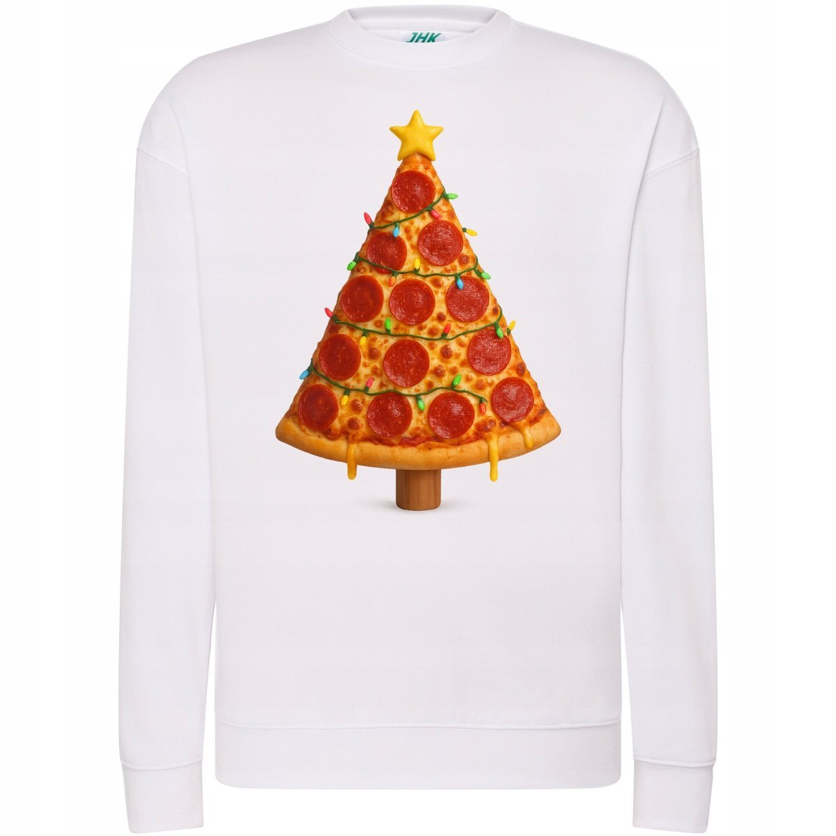 BLUZA ŚWIĄTECZNA ZABAWNA PIZZA CHOINKA HUMORYSTYCZNA PREZENT NA ŚWIĘTA XXL