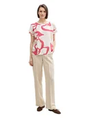 Koszulki i topy damskie - Tom Tailor Koszulka w kolorze różowo-białym - miniaturka - grafika 1