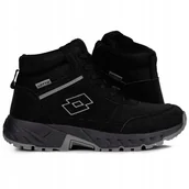 Buty sportowe męskie - Buty męskie, zimowe, sportowe Lotto Evedal MID Black - miniaturka - grafika 1