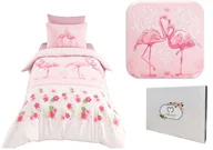 Pościel - Pościel 160x200 bawełna renforcé FLAMINGO + 2 poszewki kolorowe komplet sypialnia - miniaturka - grafika 1