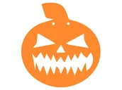 Halloween - Papierowa dynia na Halloween 13 cm - 1 szt. - miniaturka - grafika 1