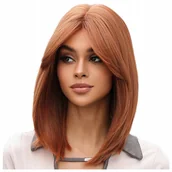 Ozdoby do włosów - Peruka brązowa krótkie proste włosy grzywka - miniaturka - grafika 1