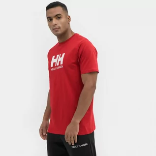 Koszulki sportowe męskie - Męski t-shirt z nadrukiem HELLY HANSEN HH LOGO T-SHIRT - czerwony - grafika 1
