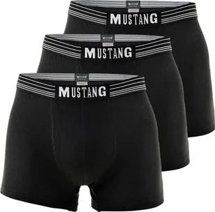 MUSTANG męskie szorty retro 3-pak, bokserki, spodnie, true denim czarny/czarny/czarny L (rozmiar duży) - Majtki męskie - miniaturka - grafika 1
