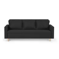 Sofy i kanapy - Kanapa sofa 3 os z funkcją spania sprężyny bonell-KEN czarny - miniaturka - grafika 1