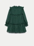 Sukienki i spódniczki dla dziewczynek - Abel & Lula Sukienka codzienna 5526 Zielony Regular Fit - miniaturka - grafika 1