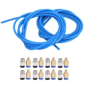 Filamenty i akcesoria do drukarek 3D - akcesoria do drukarek 3D, niebieska rurka PTFE, rurka PTFE do drukarek 3D, złącze pneumatyczne drukarki 3D, rurka PTFE, złącze pneumatyczne - miniaturka - grafika 1