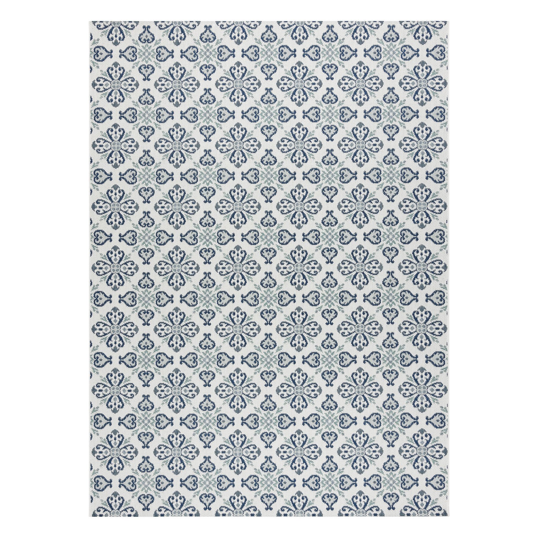 Dywan SZNURKOWY SIZAL COLOR 19246/969 Kwiaty Biały biały 200x290 cm