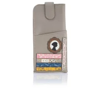 Etui na dokumenty i karty - Skórzany futerał na okulary Jane Austen Yoshi Y4309 - szary - miniaturka - grafika 1
