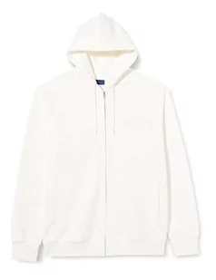GANT Męska bluza z kapturem Reg Tonal Shield Full Zip Hoodie, Eggshell, L - Bluzy męskie - miniaturka - grafika 1