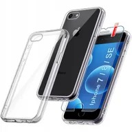 Etui i futerały do telefonów - Etui do iPhone 7 8 SE 2020 2022 WZMACNIANE CLEAR CASE 2MM + Szkło - miniaturka - grafika 1