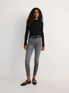 Reserved - Jeansy slim push up - jasnoszary - Spodnie damskie - miniaturka - grafika 1