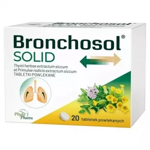 Bronchosol Solid 37,5 mg + 75 mg, 20 tabletek - Przeziębienie i grypa - miniaturka - grafika 1