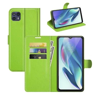 Dla Motorola Moto G50 5G Litchi Texture Horizontal Flip Etui ochronne z uchwytem i miejscami na karty oraz portfelem Zielony - Portfele - miniaturka - grafika 1