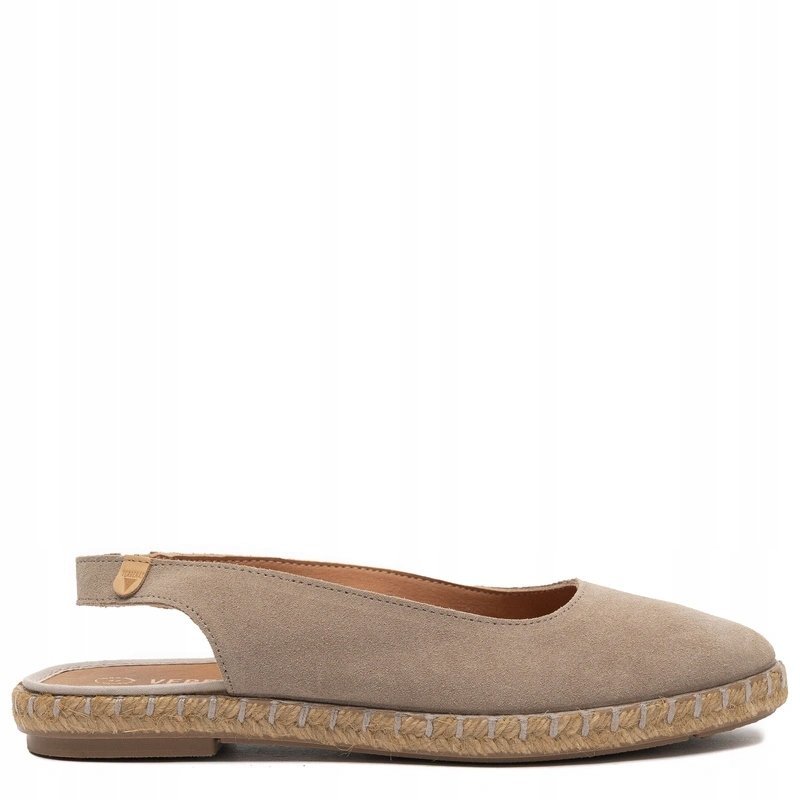 Verbenas Kiara Espadryle Skórzane Zamszowe Beżowe KIARA-SER-TAN-PIE r.38