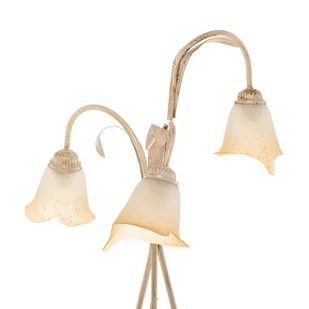 ONLI Lampa stojąca Lucrezia kość słoniowa klosz kwiat - Lampy stojące - miniaturka - grafika 2