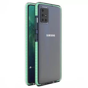Samsung Hurtel Spring Case pokrowiec żelowe etui z kolorową ramką do Galaxy A51 miętowy - Miętowy - Etui i futerały do telefonów - miniaturka - grafika 1