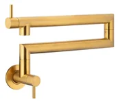 Baterie kuchenne - KFA Armatura Duero Pot Filler 6623-030-31 Stalowa Złoty mat - miniaturka - grafika 1