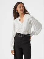 Bluzki damskie - Vero Moda Bluzka Bumpy 10300602 Biały Regular Fit - miniaturka - grafika 1