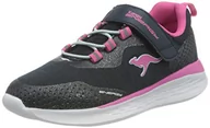 Buty dla dziewczynek - KangaROOS Kq-Fleet Ev sneakersy dziewczęce, niebieski - Dark Navy Fandango Pink 4294-29 EU - miniaturka - grafika 1